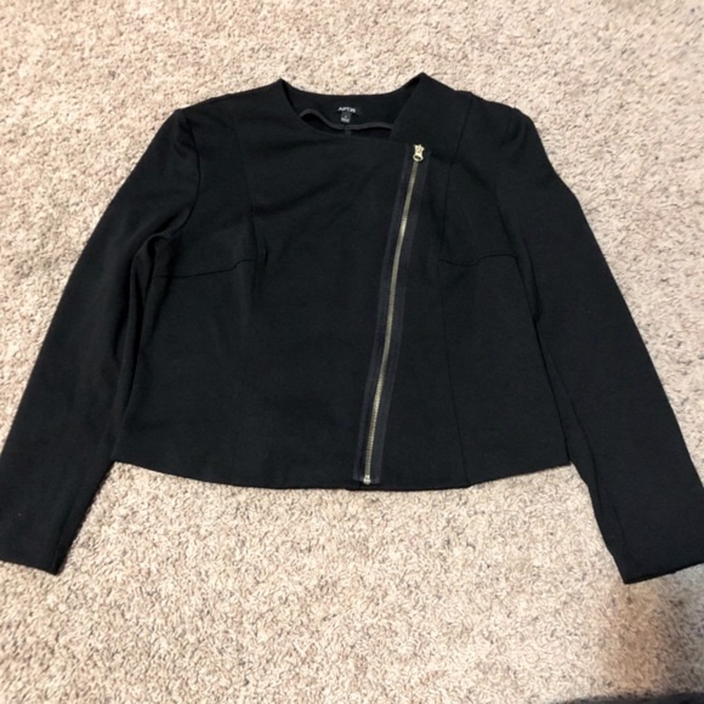 Apt. 9 Black Side Zip Blazer Jacket - Large - Picture 1 of 7